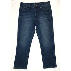 D. Jeans Women's 12 Mid Rise Blue Denim Ankle Jeans 34 x 26.5